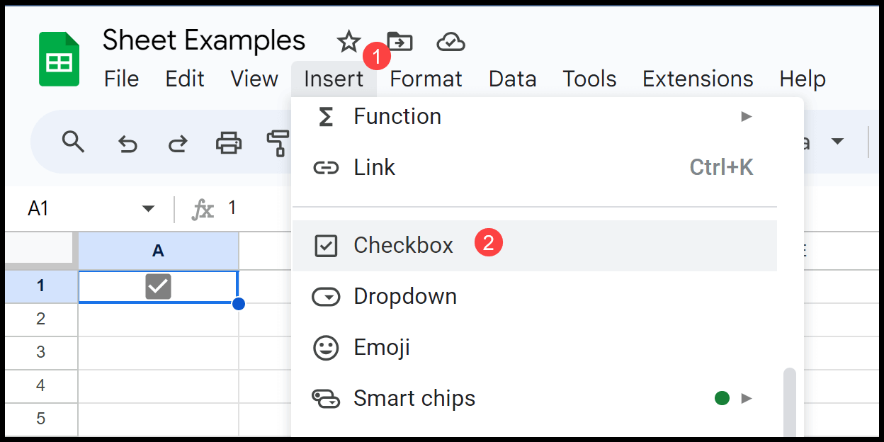 How to Add Checkbox in Google Sheets