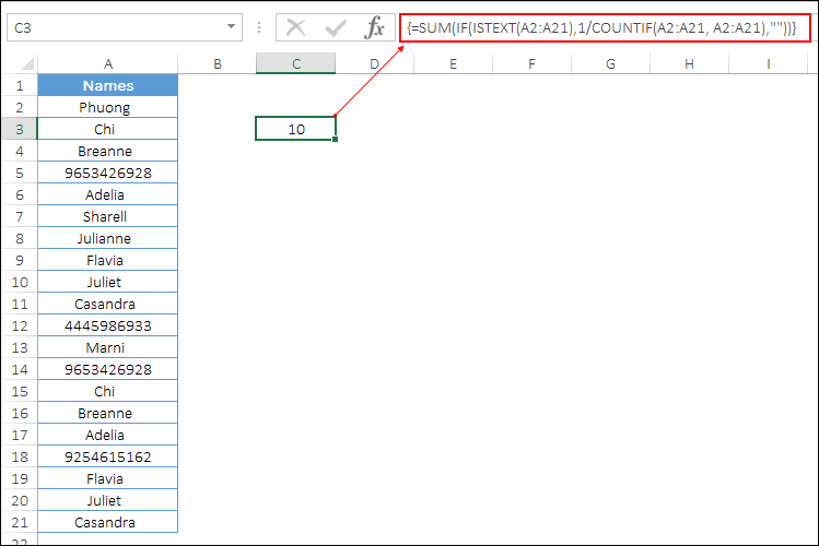 How to Count Unique Values in Excel [6 Methods] using Formulas + VBA