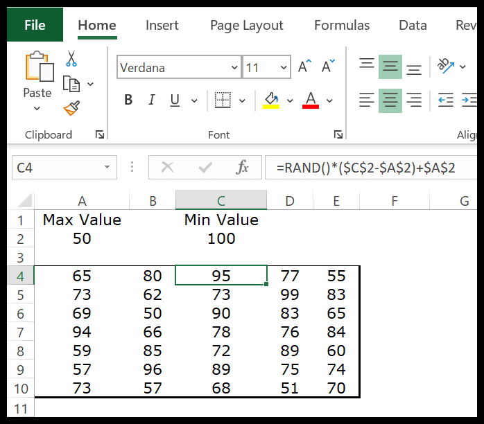 Excel RAND Function Example + Sample File
