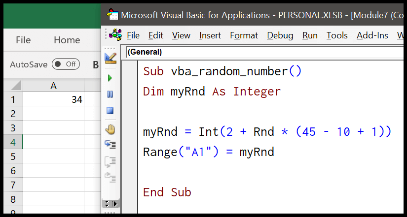 How to use VBA to Generate Random Number in Excel