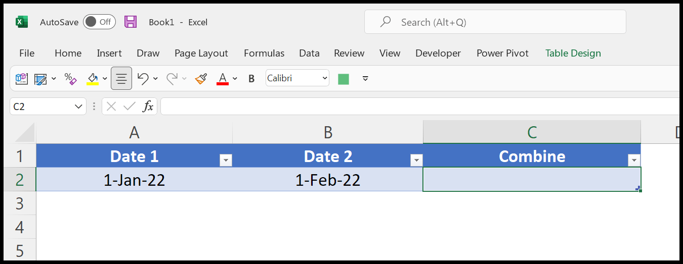 How to Quickly Concatenate Two Dates with a Formula in Excel