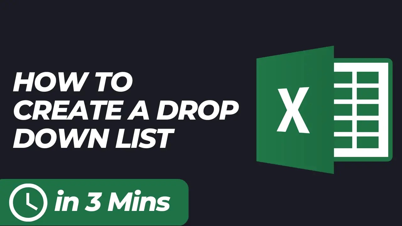 How to Create a Drop Down List in Excel (StepbyStep) Excel Curve