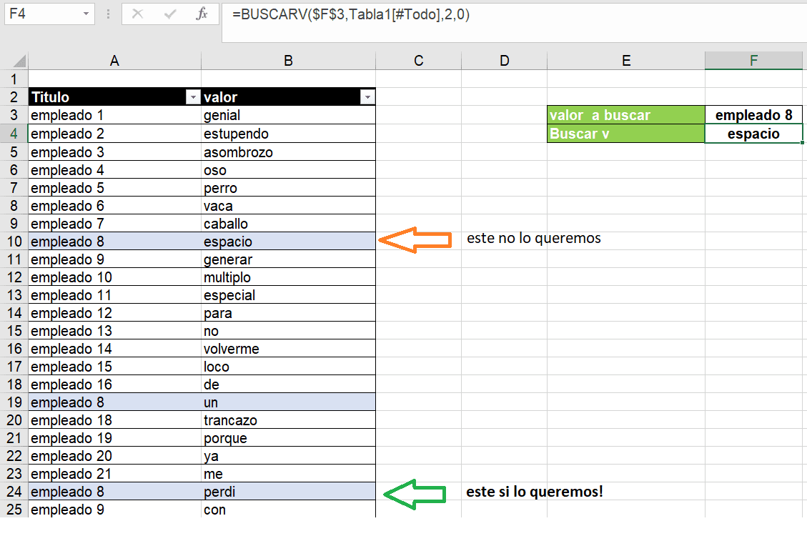 Encontrar el último valor de una lista en Excel sin usar BuscarV.