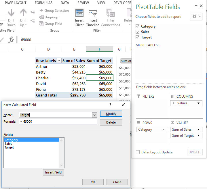 Excel Dashboard Templates 3 Ways to Add a Target Line to an Excel Pivot Chart