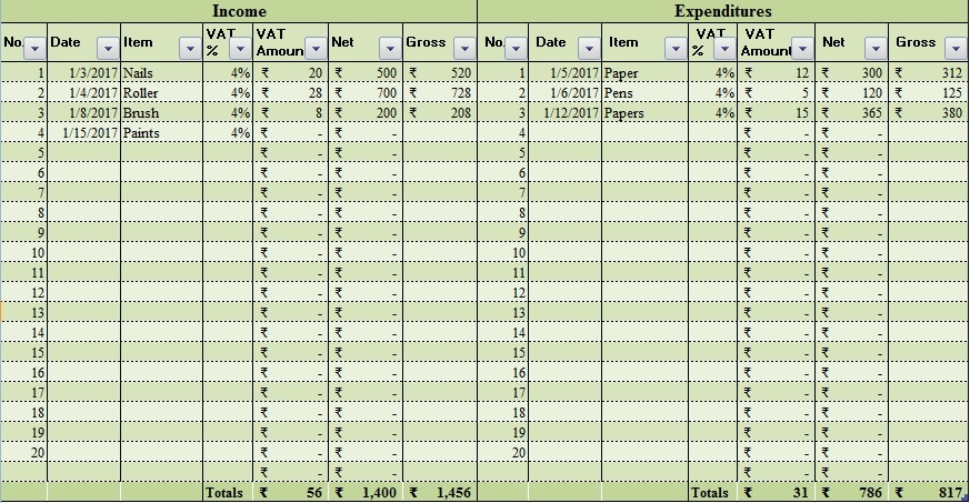Download Cash Book With VAT Excel Template ExcelDataPro