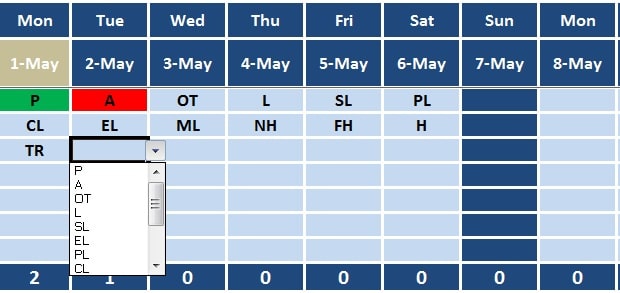 Download Employee Attendance Sheet Excel Template ExcelDataPro