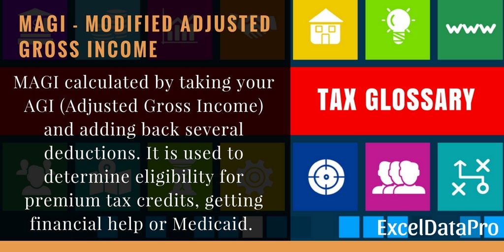 What is MAGI Modified Adjusted Gross ExcelDataPro