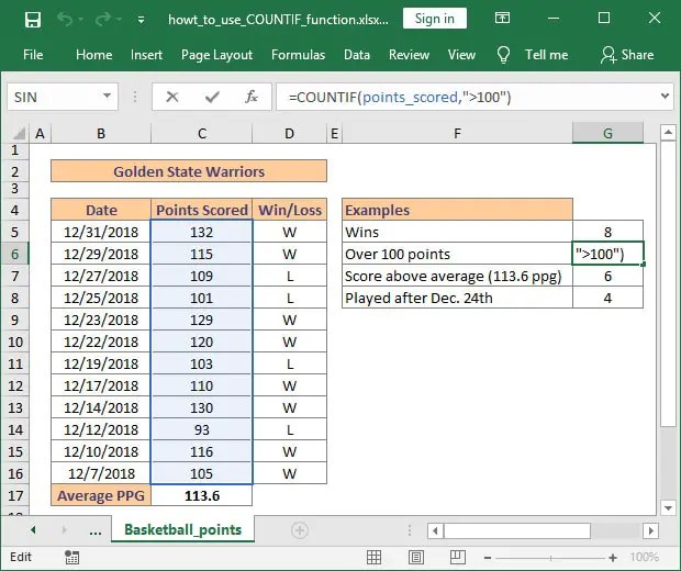 How to Use the COUNTIF Function in Excel A Beginner's Guide