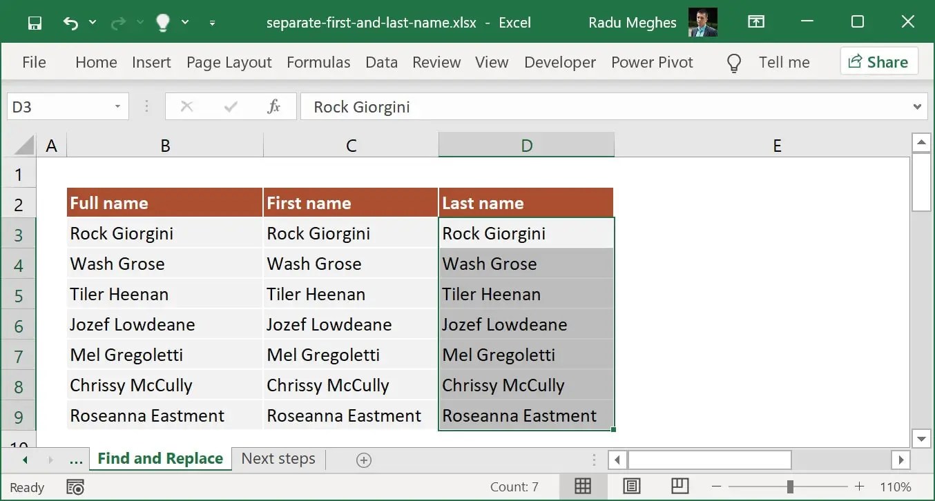 How to Separate First and Last Name in Excel Easy Methods for