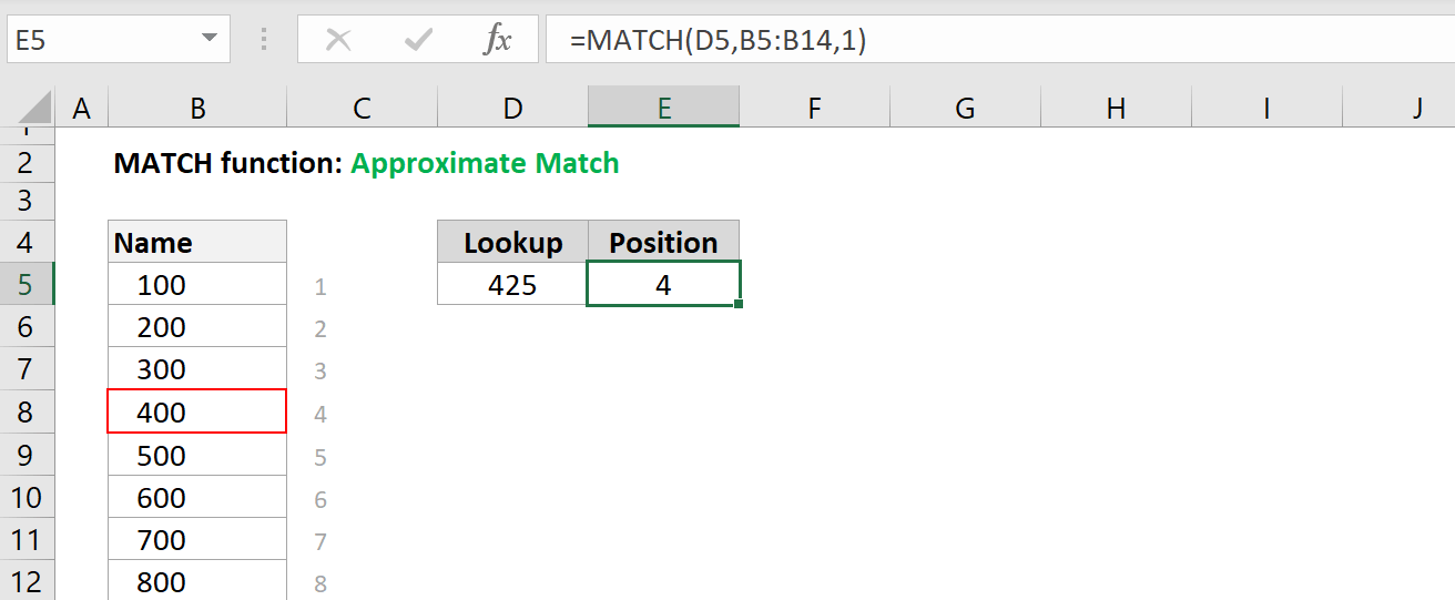 How to use the Excel MATCH function ExcelFind