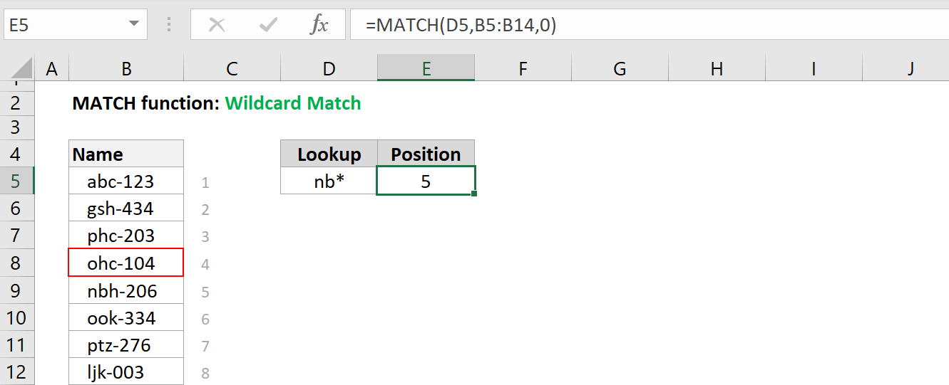 How to use the Excel MATCH function ExcelFind