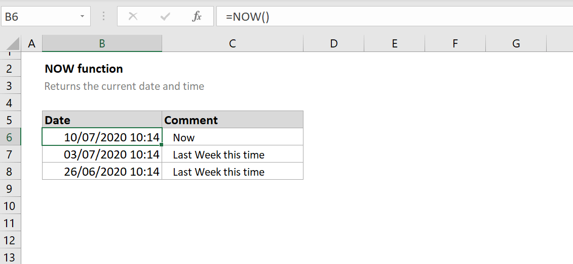How to use the Excel NOW function ExcelFind