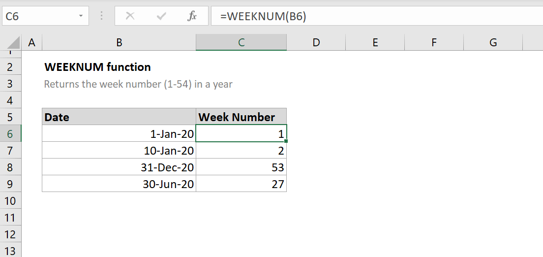How to use the Excel WEEKNUM function ExcelFind