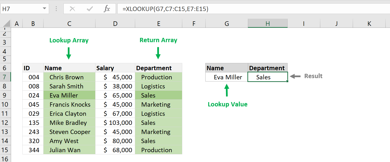 How to use the Excel XLOOKUP function ExcelFind