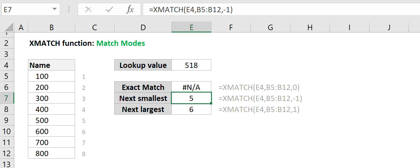How to use the Excel XMATCH function ExcelFind