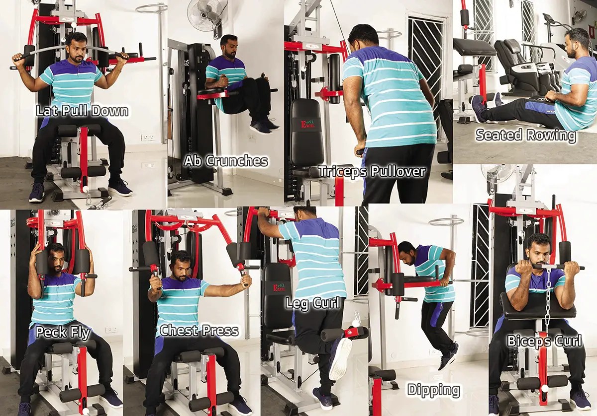 Best Home Mini Gym Excel Mini Gym Junior Lat,Chest,Biceps