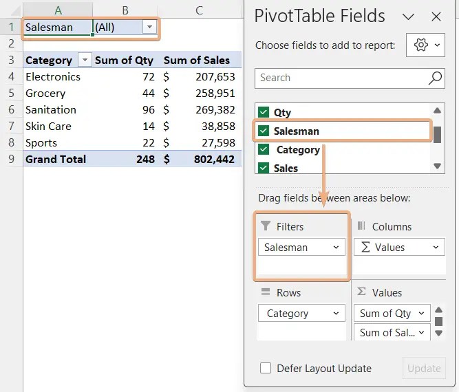 How to Filter Values in Pivot Table in Excel [4 Methods] Excelgraduate