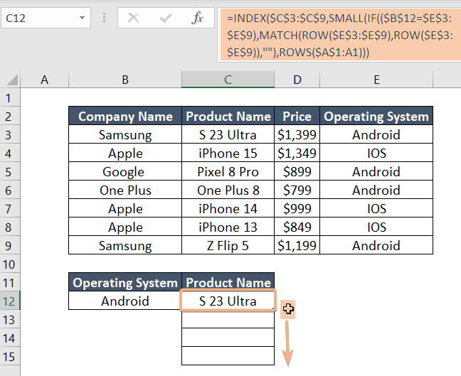 How to Vlookup and Return Multiple Corresponding Values Vertically in Excel