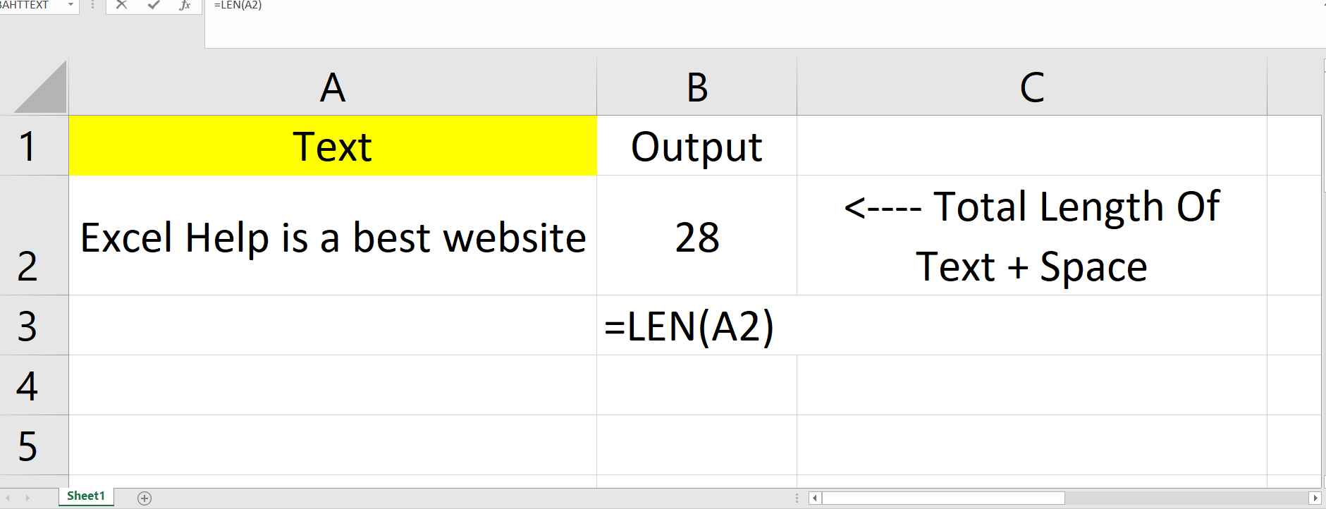 LEN Function In Excel ExcelHelp