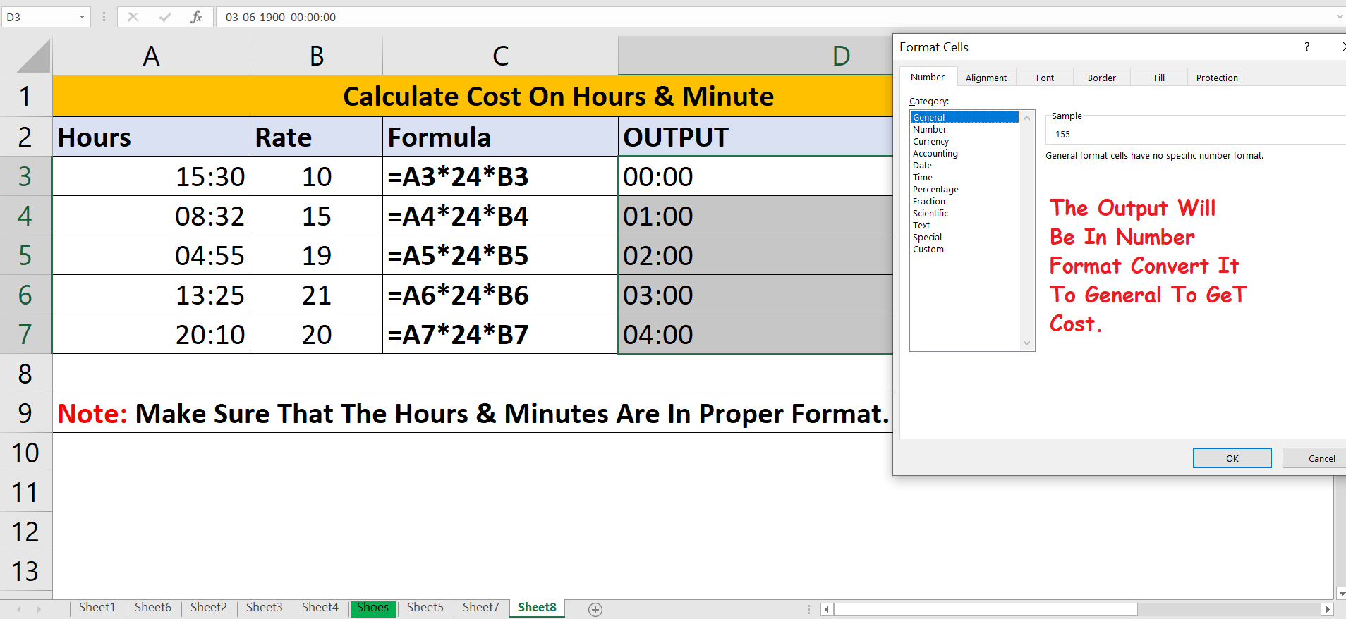 Calculate Cost On Time Hours And Minutes ExcelHelp