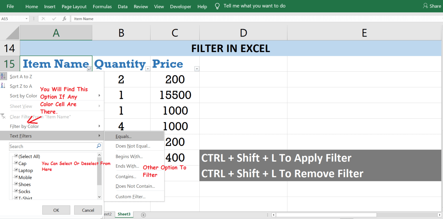 Filter In Excel ExcelHelp