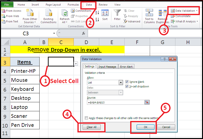Create drop down List in Excel. ExcelHelp