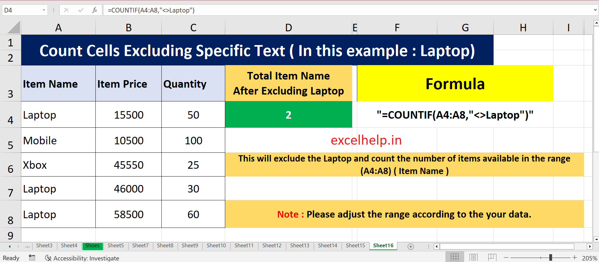 Count Cells Excluding Specific Text ExcelHelp