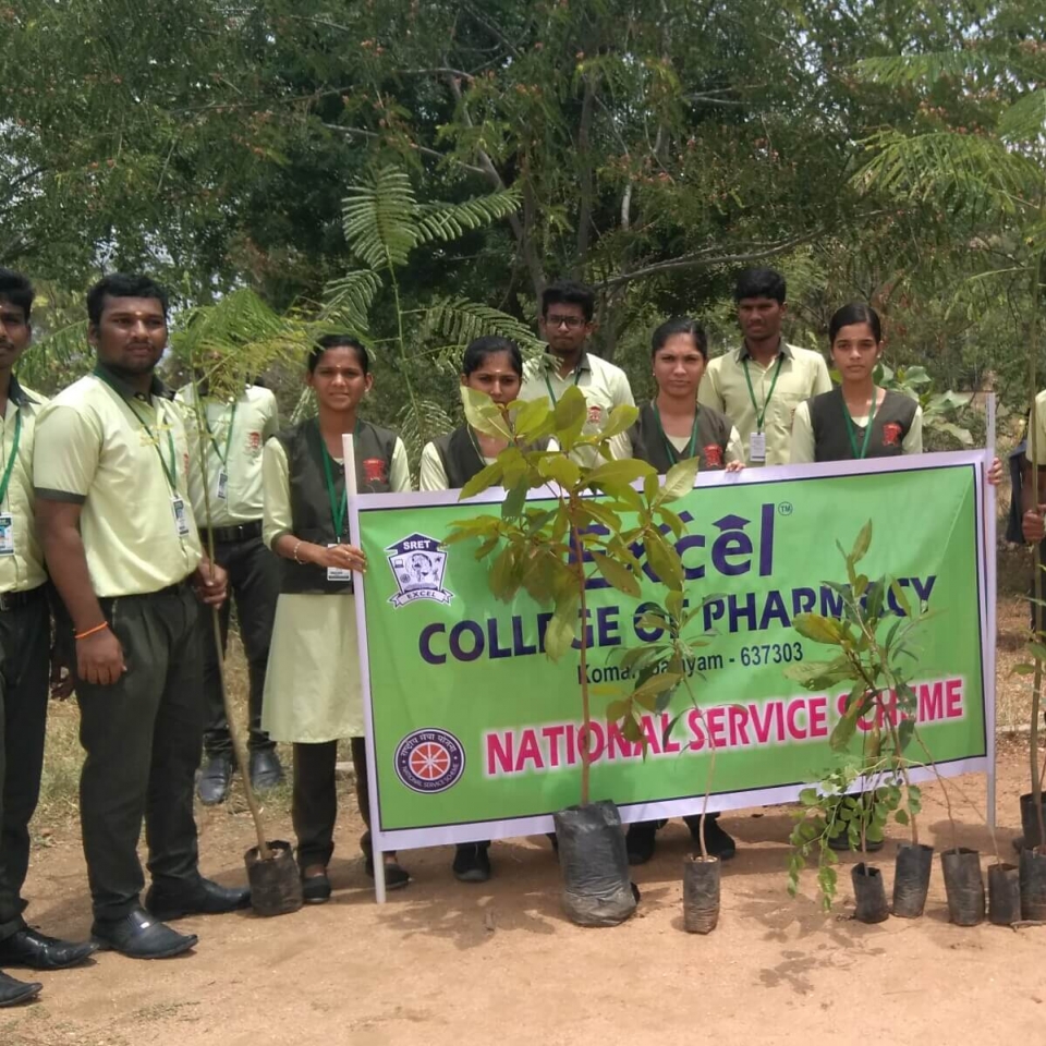 Excel college of Pharmacy conducted World Tree Plantation Day Excel