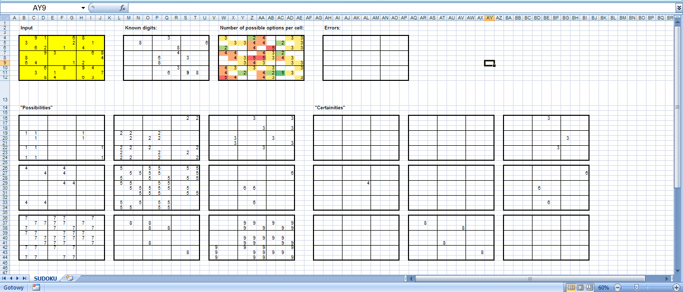Sudoku Excel is my passion