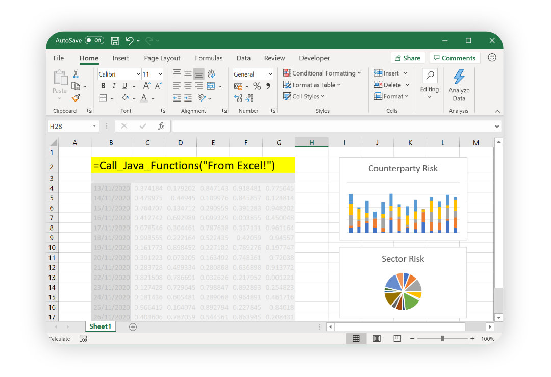 Java In Excel JINX The Excel Java AddIn