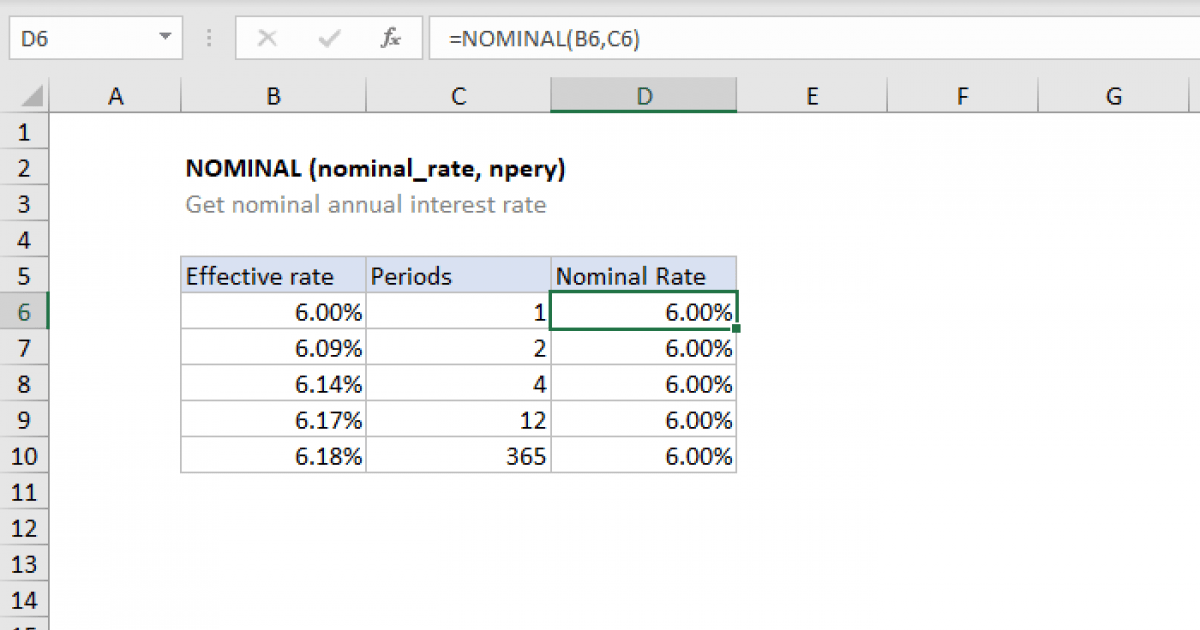 Excel NOMINAL function Exceljet