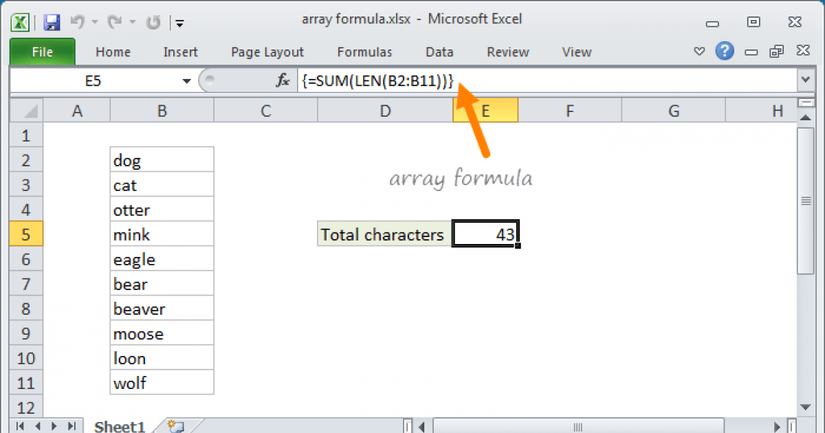 Excel Array formula | Exceljet