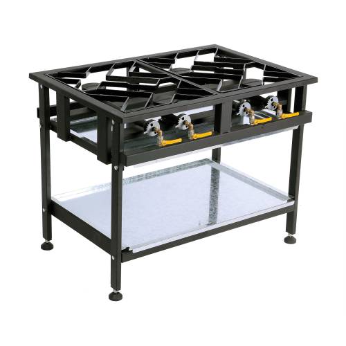 Boiling Table Gas Commercial 4 Burner Staggered Excell Catering