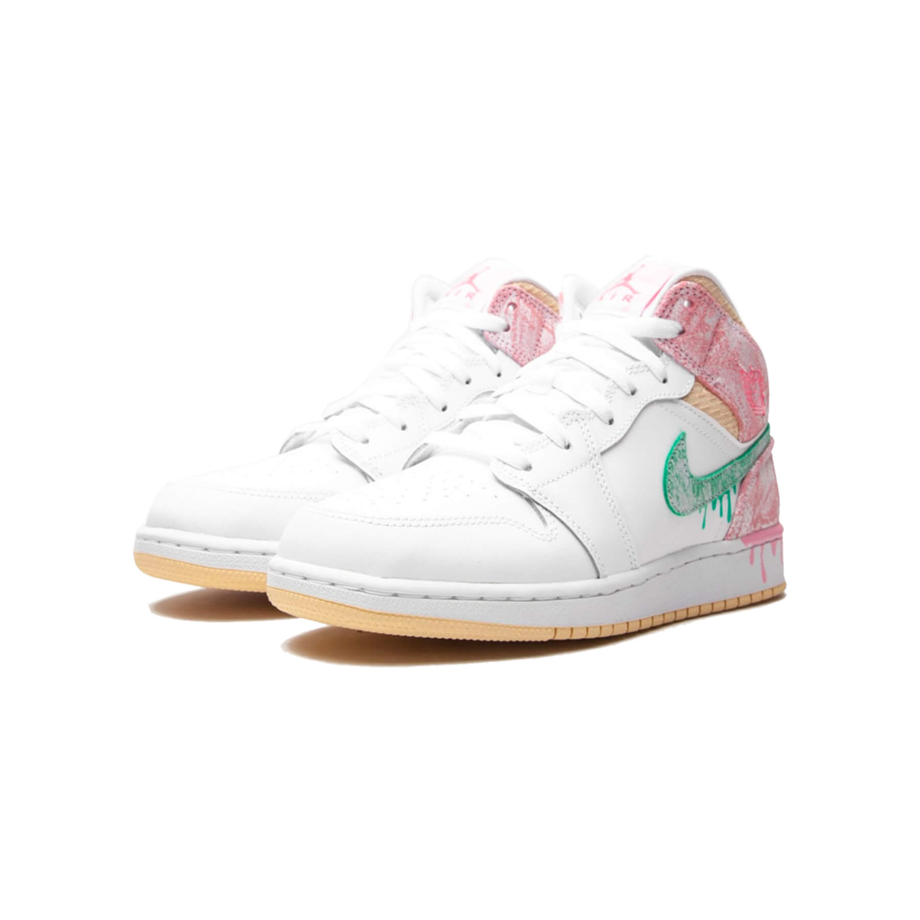 Jordan 1 Mid Paint Drip (GS) Fast Delivery