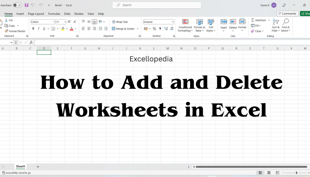 How to Add and Delete Worksheets in Excel Excellopedia