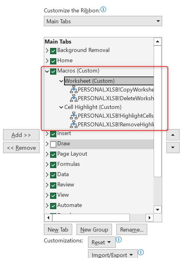 How to Permanently Add Macros in Excel Ribbon?