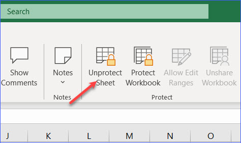 How to Unprotect a Worksheet with Password - ExcelNotes
