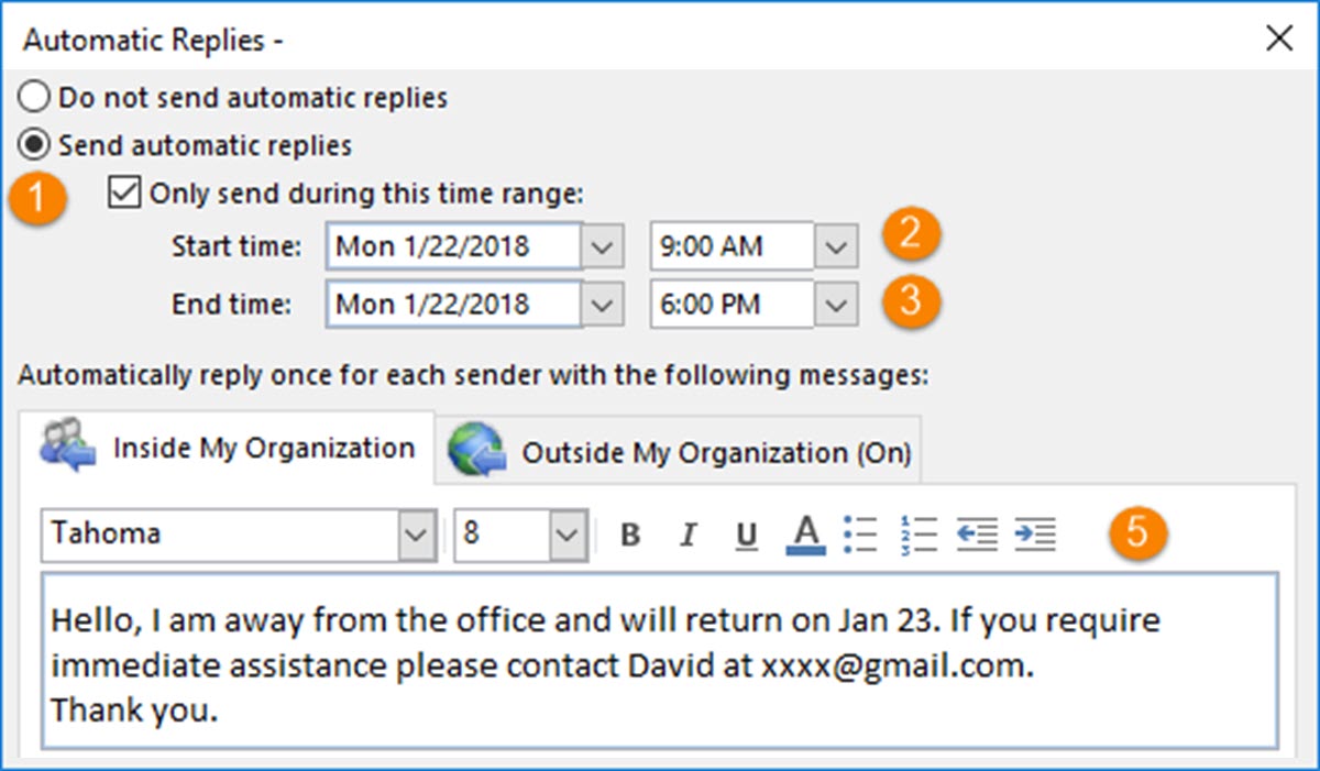How to Set Up Out of Office AutoReply in Outlook ExcelNotes