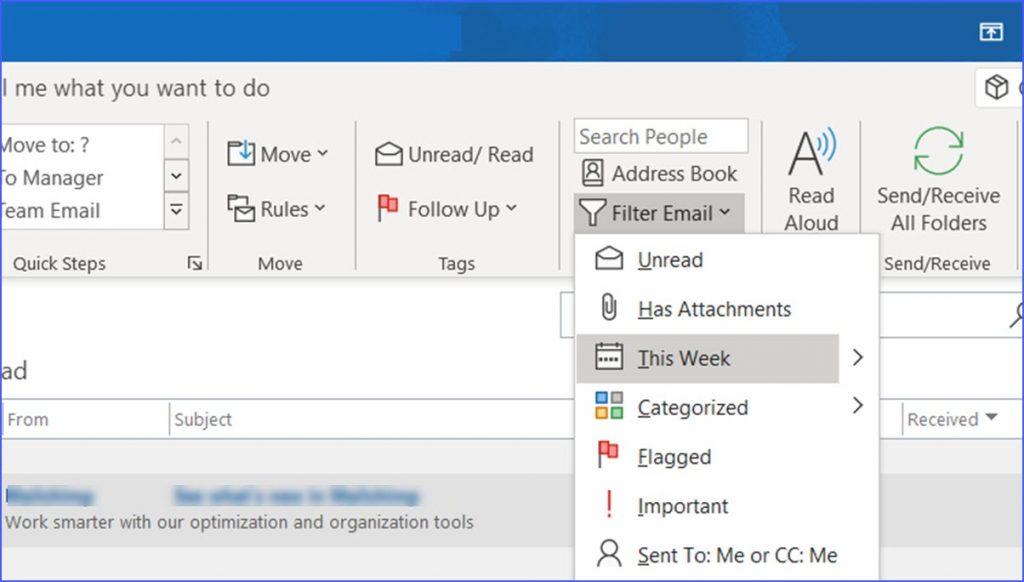 How to set up folders in outlook that filter lopwing