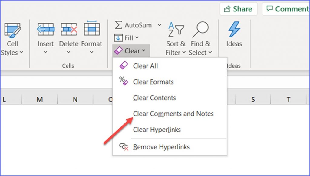 How to Clear Comments in a Data Range ExcelNotes