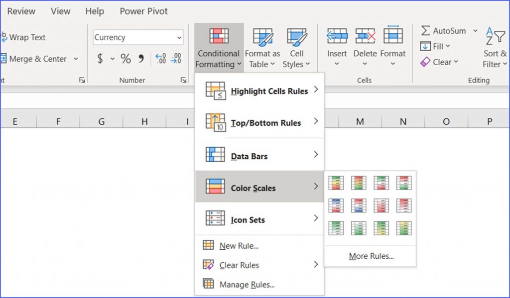 How to Use Color Scale to Present Values in the Cell ExcelNotes