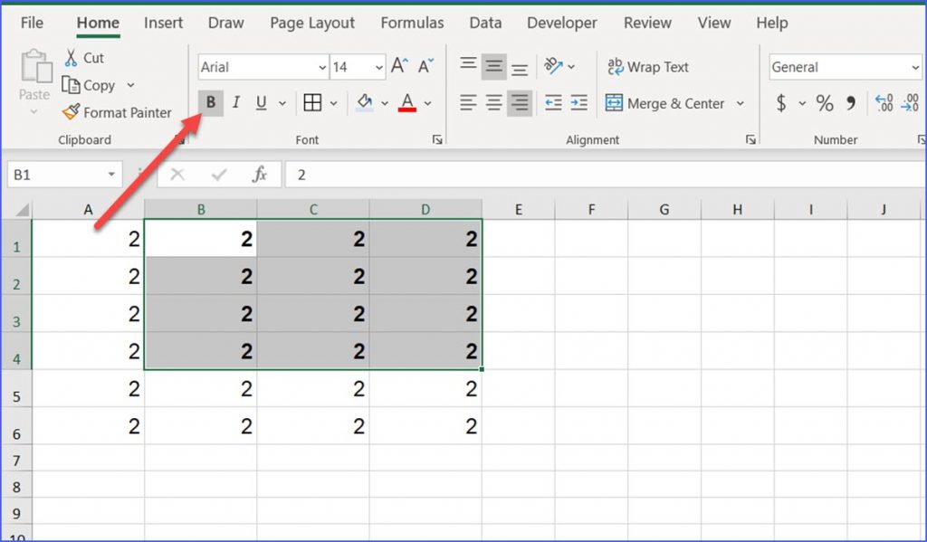 How to Make Selected Contents Bold ExcelNotes