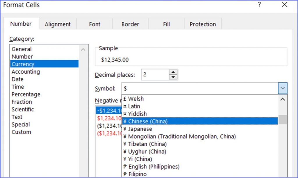 How to Change Currency Symbols ExcelNotes
