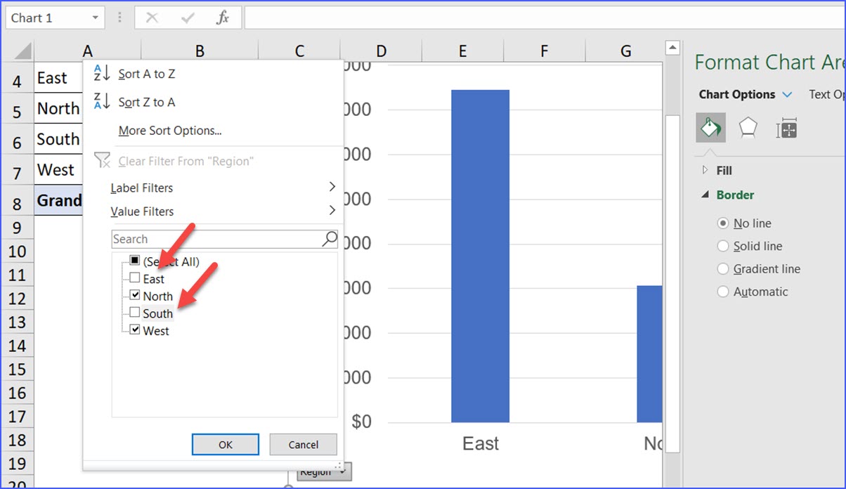 How to Customize Pivot Chart through Field Buttons - ExcelNotes