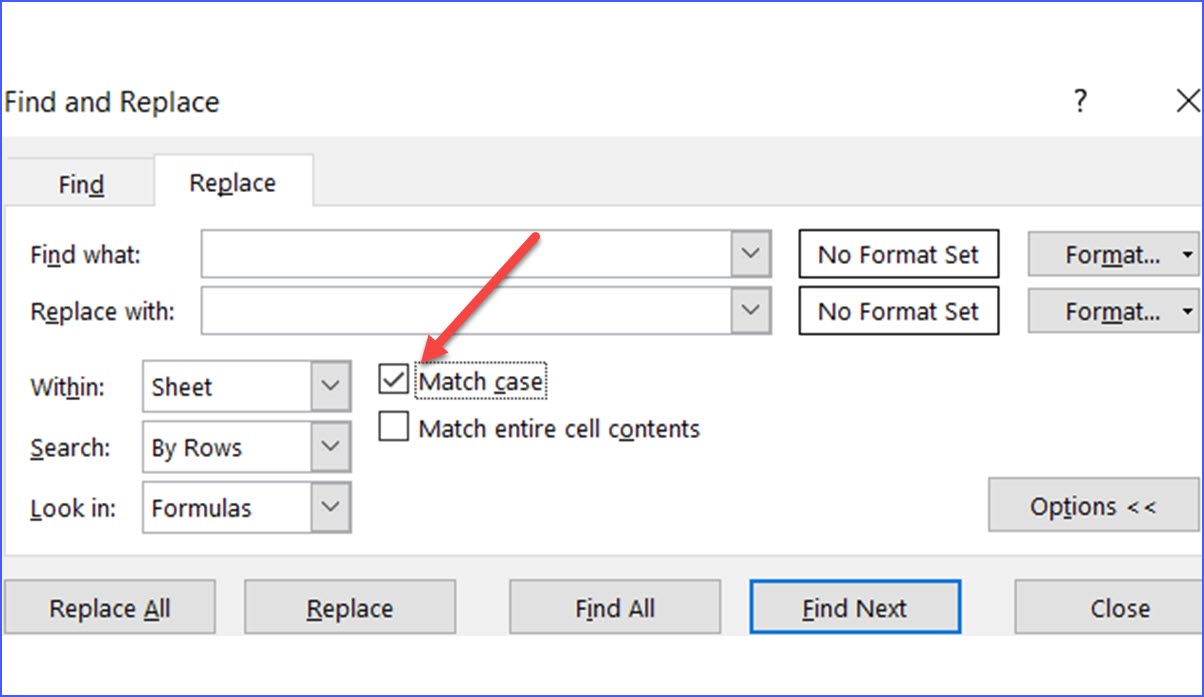 How to Replace a Text String with Case Sensitive ExcelNotes