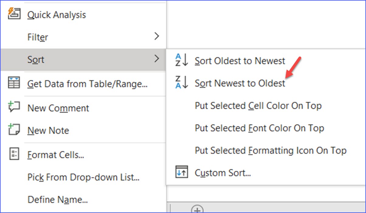 How to Sort Date Column from Newest to Oldest ExcelNotes