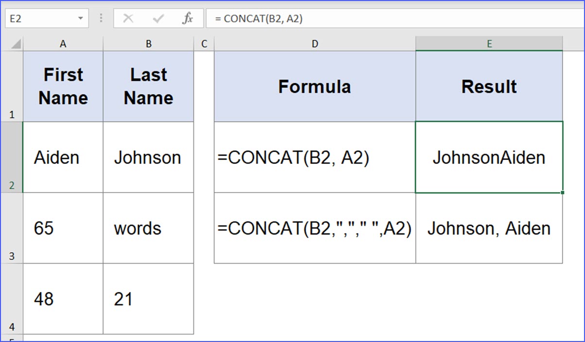 How to Join Two or More Cells Together ExcelNotes