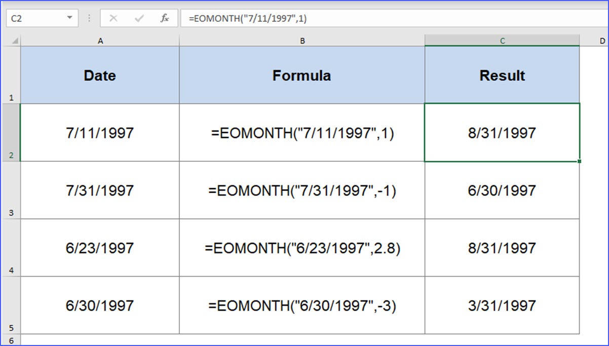How to Use EOMONTH Function ExcelNotes