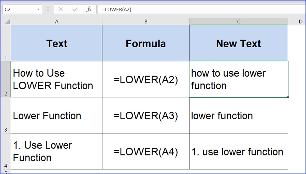 How to Use LOWER Function ExcelNotes
