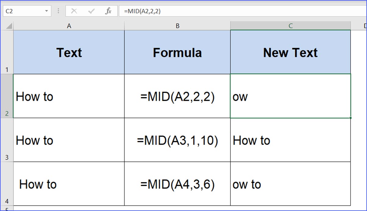 How to Use MID Function ExcelNotes